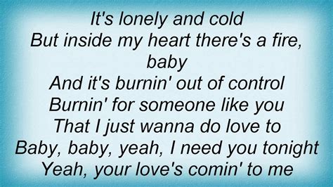 and i need you tonight lyrics